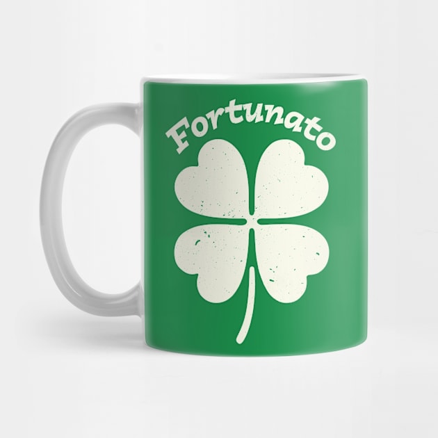 Fortunato Emblem - Distressed Four-Leaf Graphic Design by star trek fanart and more